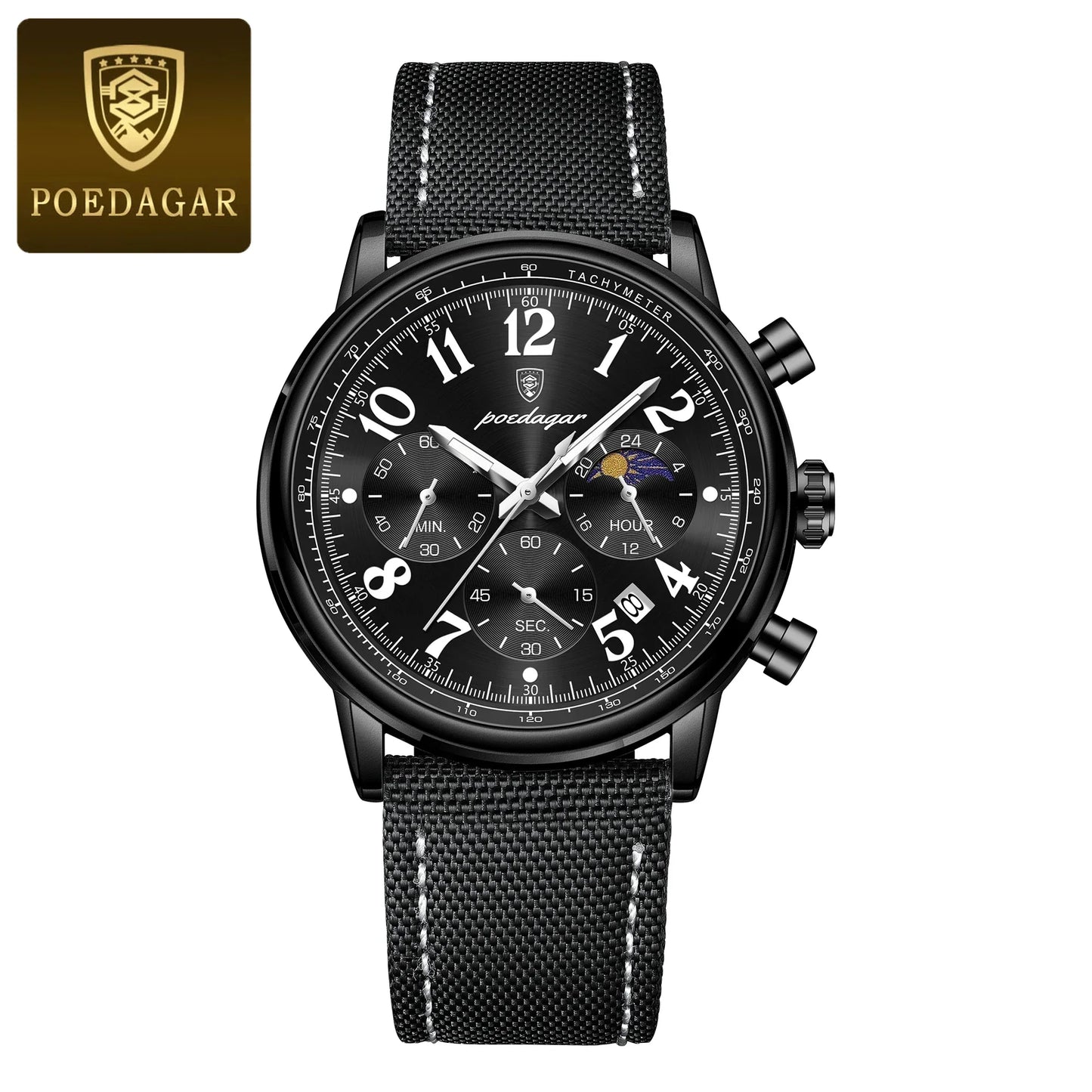 POEDAGAR Taktische Chronographenuhr
