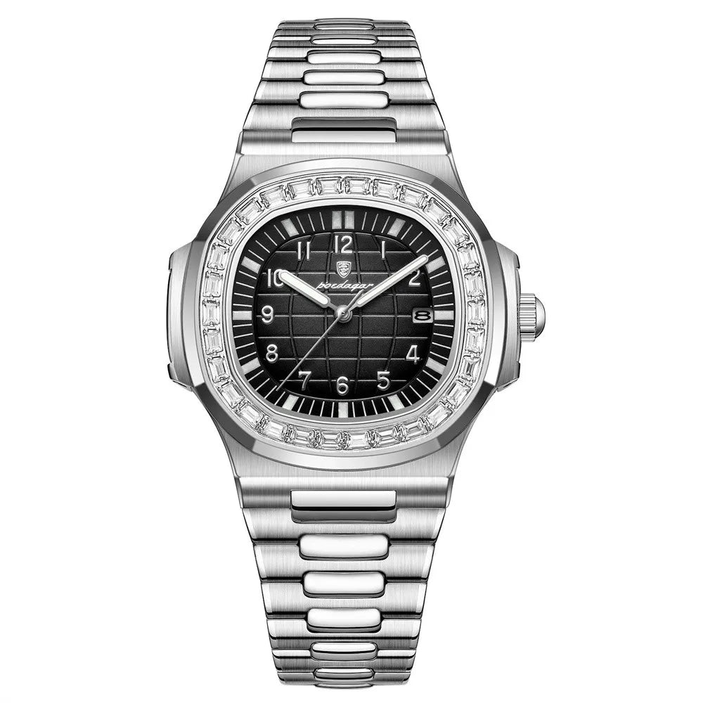 POEDAGAR Luxury Steel Watch