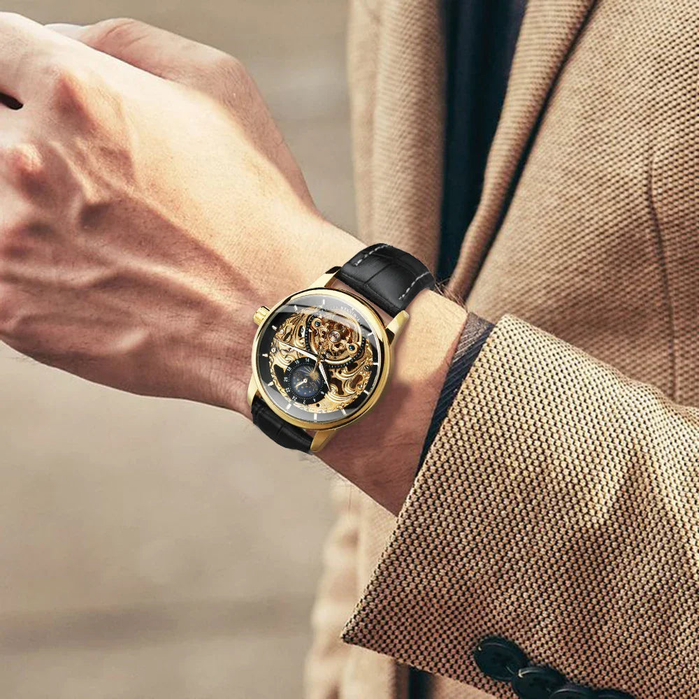 LUXTTYER Royal Skeleton Automatic Watch