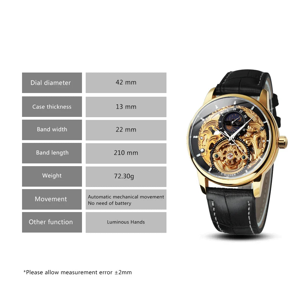 LUXTTYER Royal Skeleton Automatic Watch