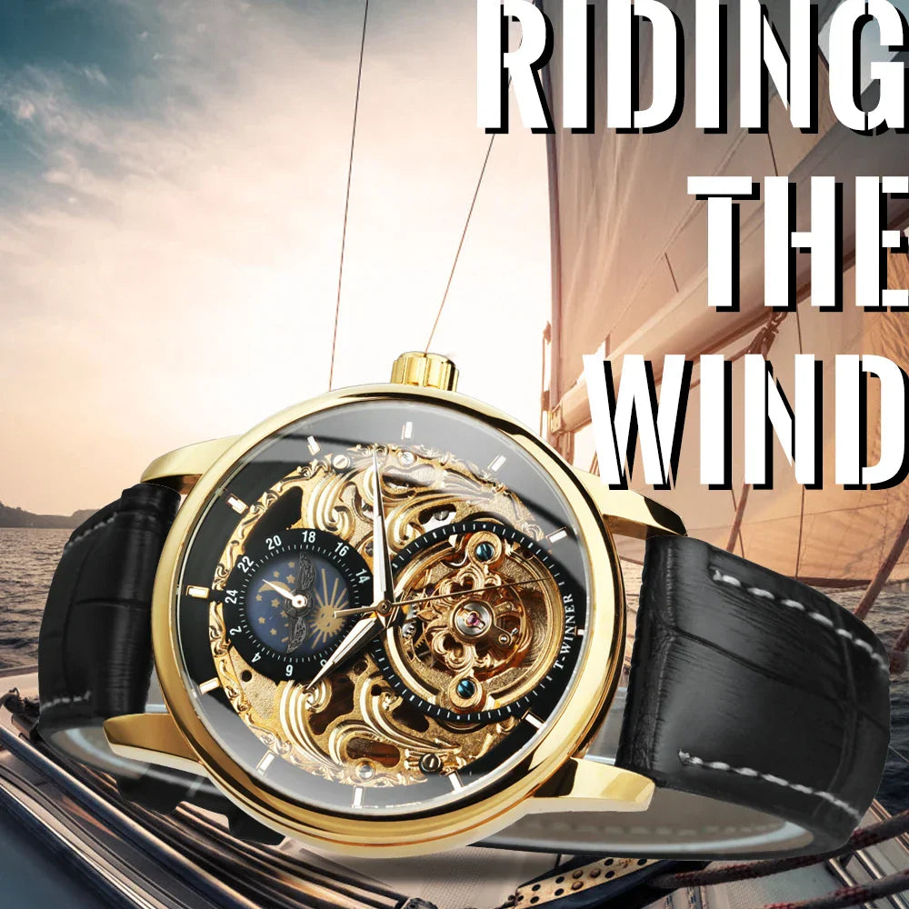 LUXTTYER Royal Skeleton Automatic Watch