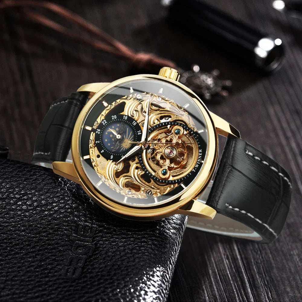 LUXTTYER Royal Skeleton Automatic Watch