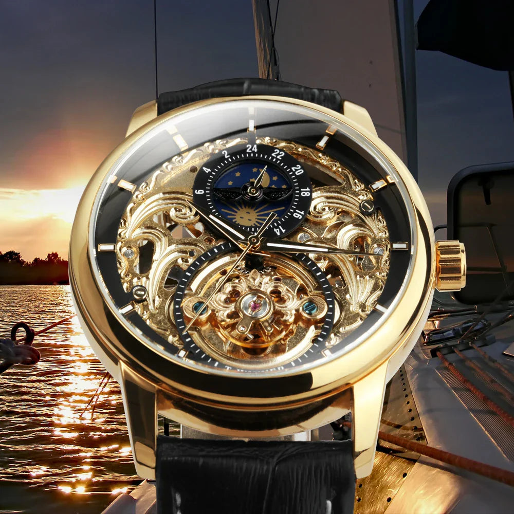 LUXTTYER Royal Skeleton Automatic Watch