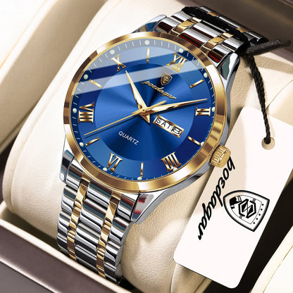 POEDAGAR Classic Day-Date Watch