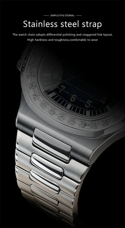 POEDAGAR Royal Grid Luxury Watch