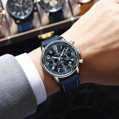 POEDAGAR Tactical Chronograph Watch