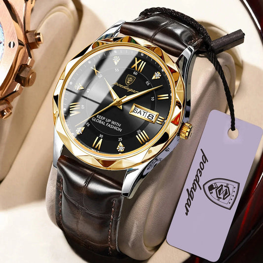 POEDAGAR Prestige Day-Date Armbanduhr