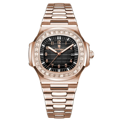 POEDAGAR Luxury Steel Watch