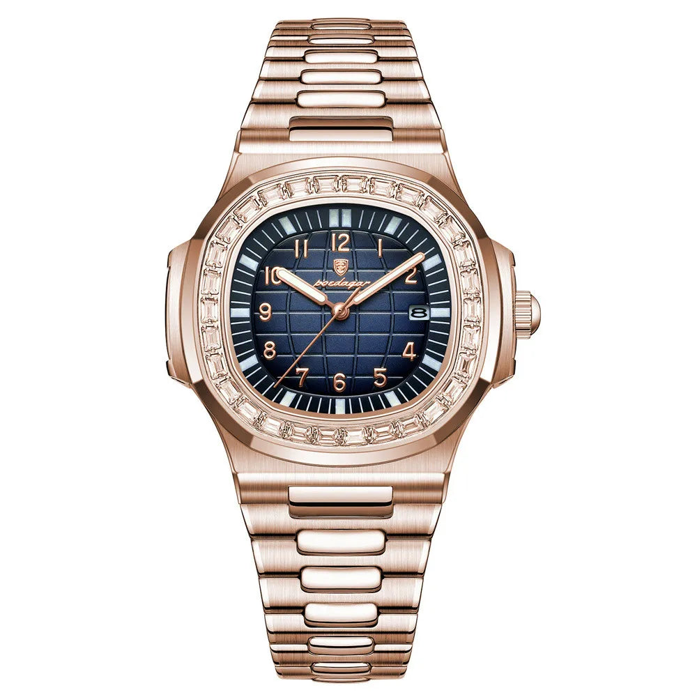 POEDAGAR Luxury Steel Watch