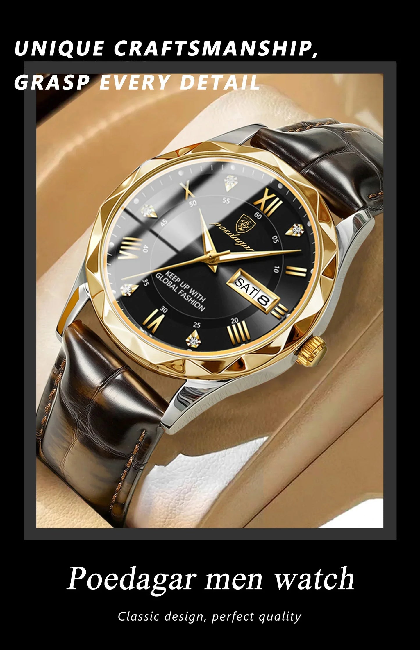 POEDAGAR Prestige Day-Date Watch