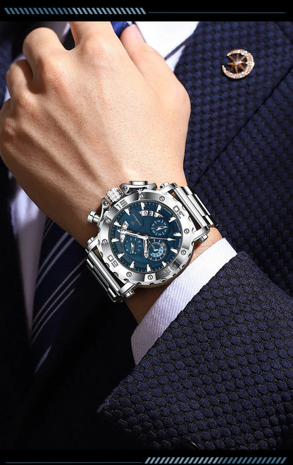 POEDAGAR Titan Chronograph Watch