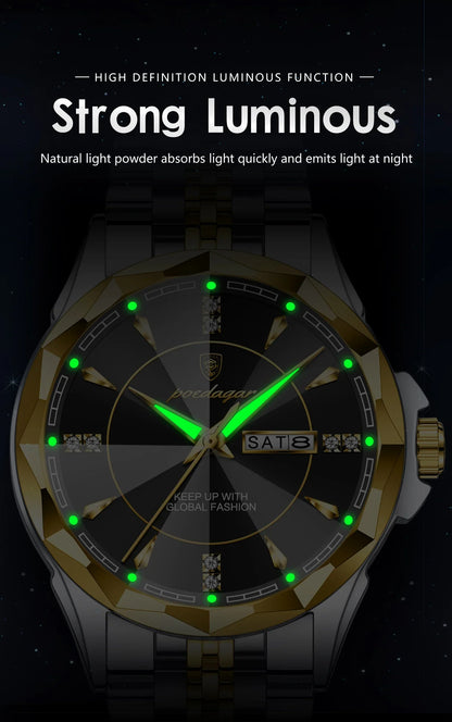 POEDAGAR Royal Steel Watch