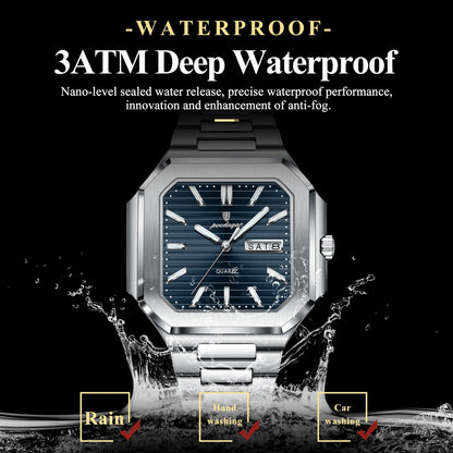 POEDAGAR Royal Square Watch
