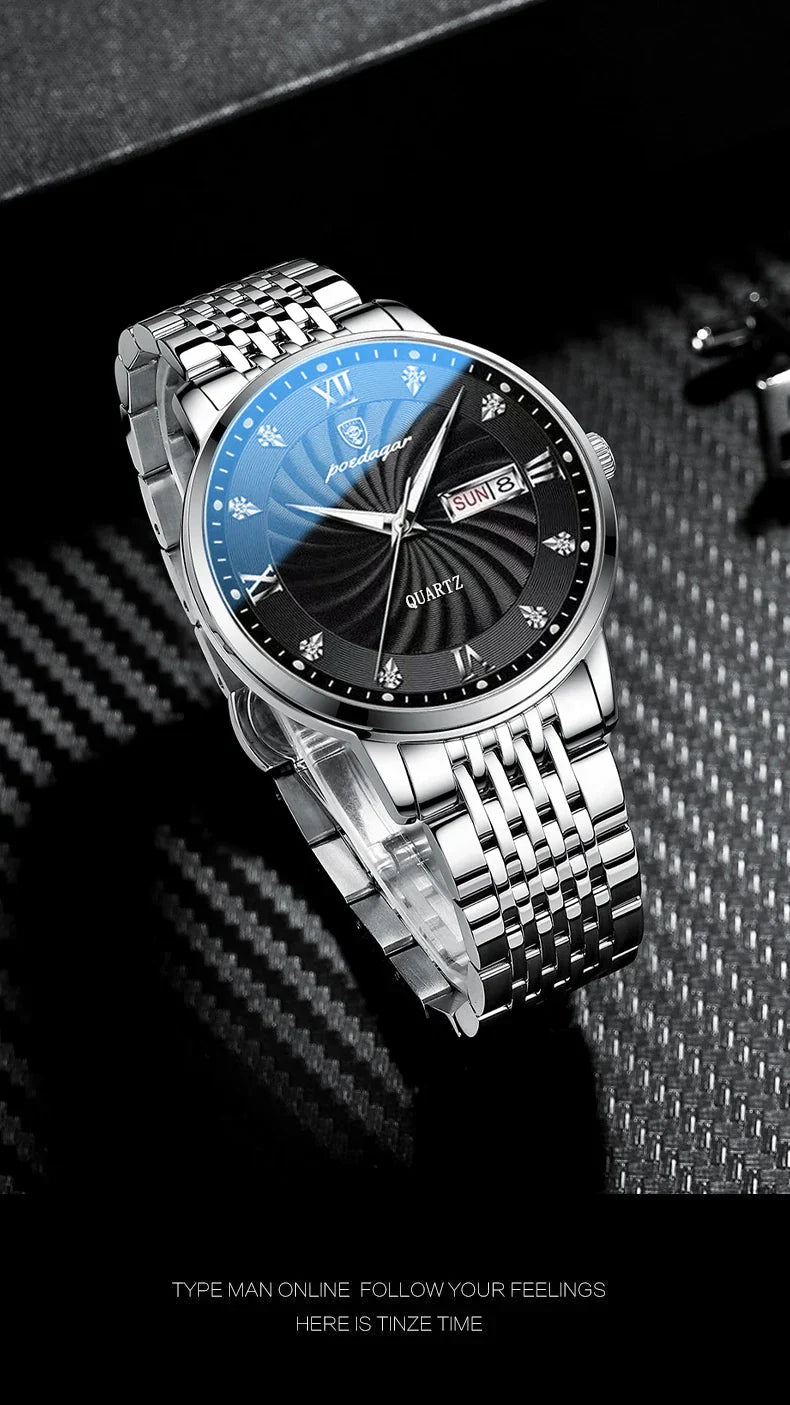 POEDAGAR Royal Day-Date Uhr