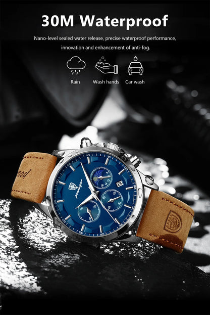 POEDAGAR Vanguard Chronographenuhr