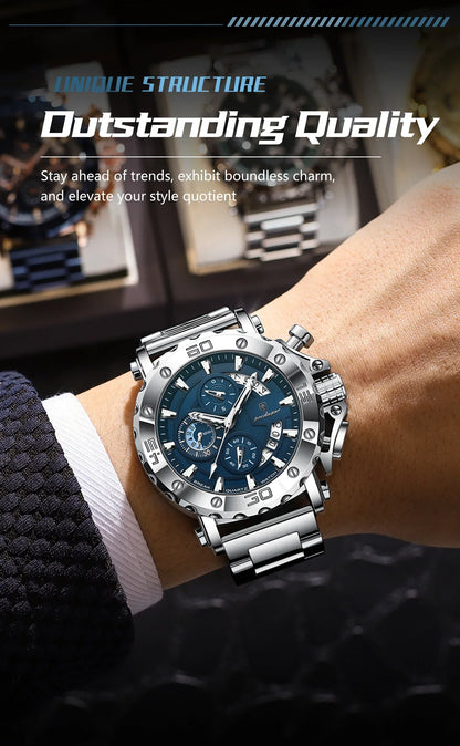 POEDAGAR Titan Chronograph Watch