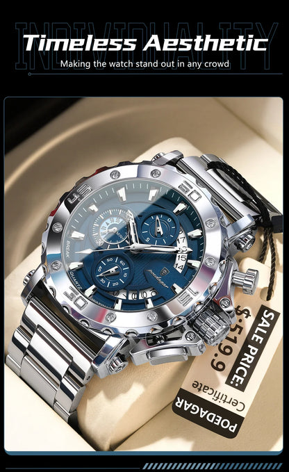 POEDAGAR Titan Chronograph Watch