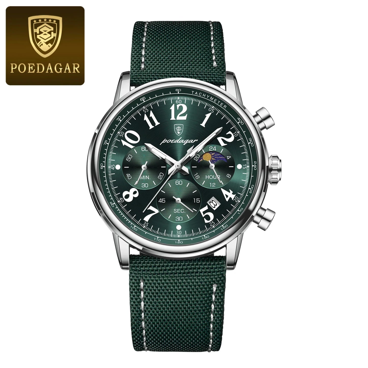 POEDAGAR Tactical Chronograph Watch