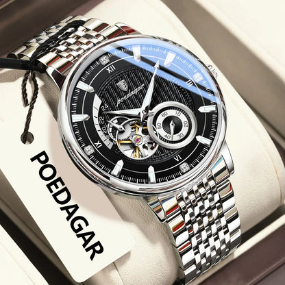 POEDAGAR Prestige Skeleton Automatic Watch