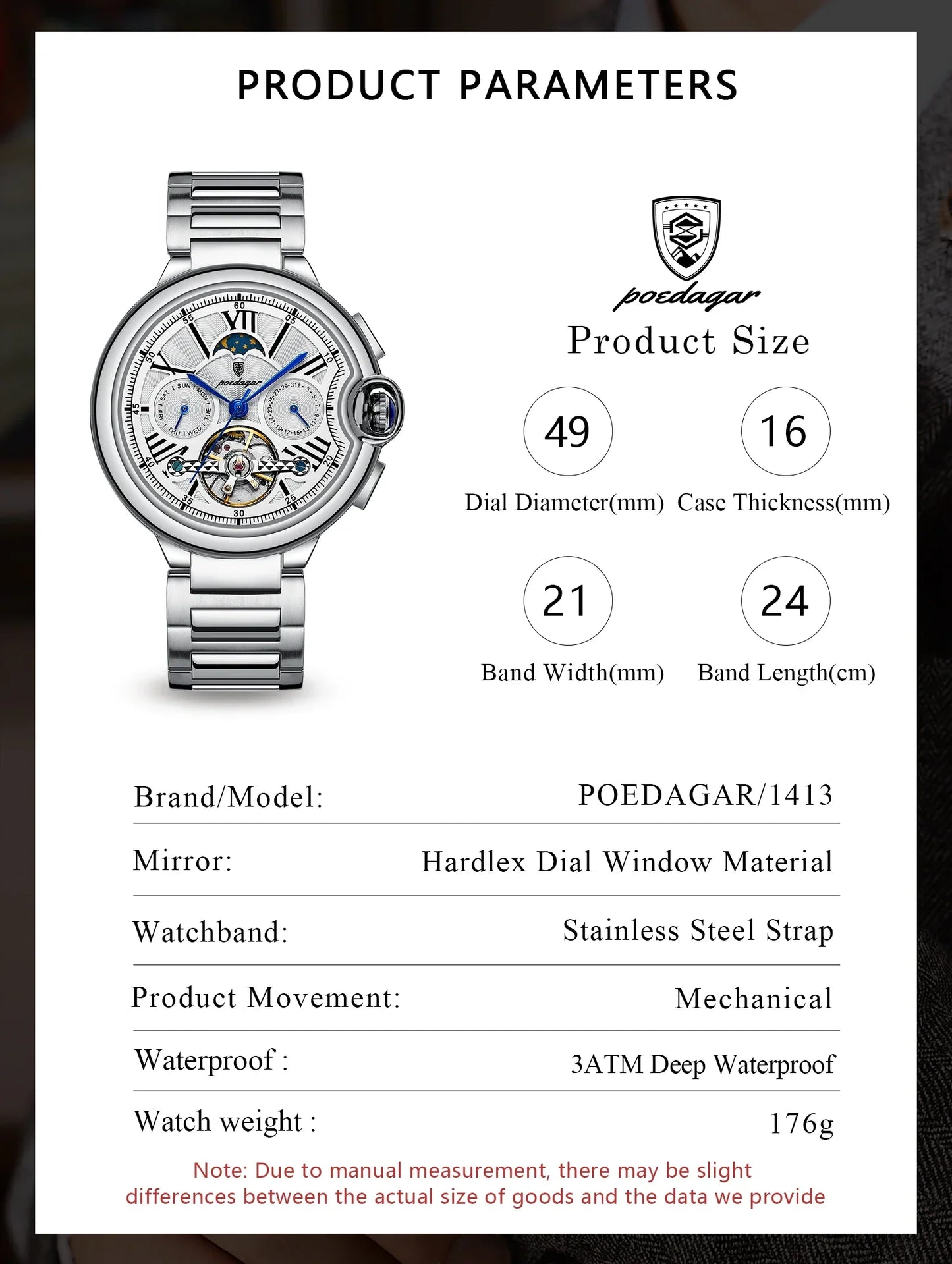POEDAGAR Royal Automatikuhr