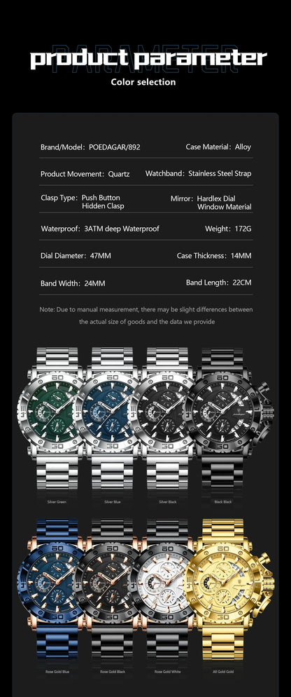 POEDAGAR Titan Chrono Watch
