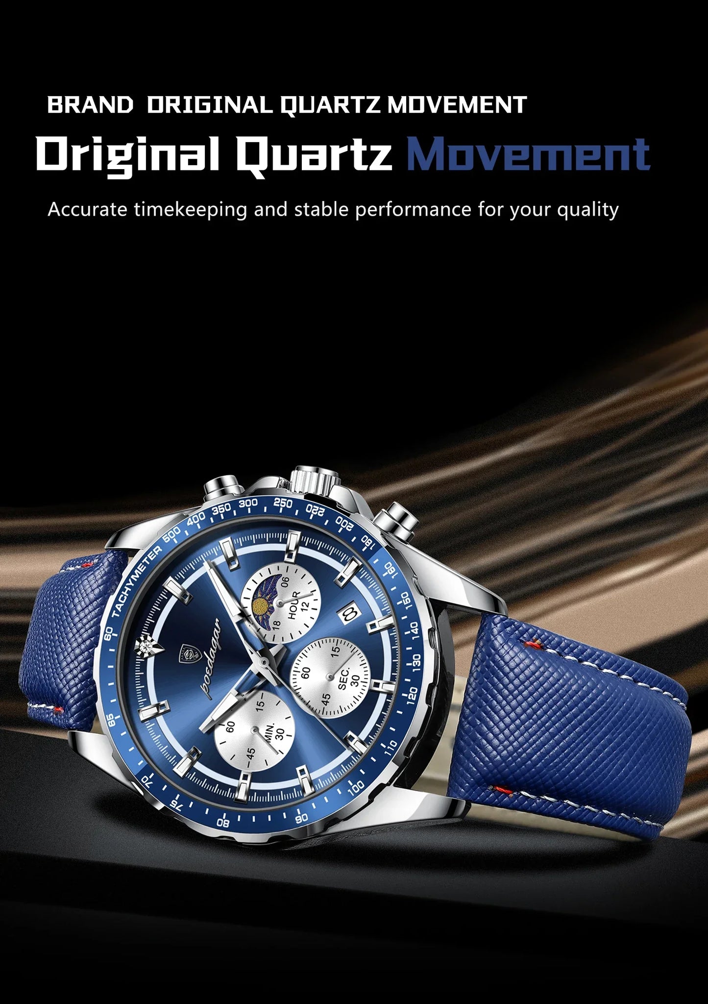 POEDAGAR Sport Chrono Watch