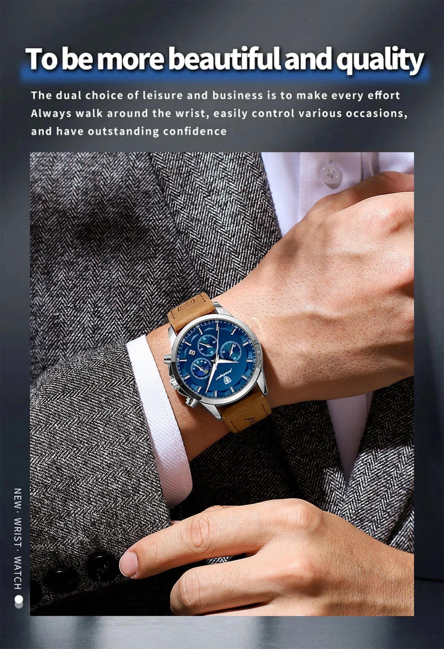 POEDAGAR Vanguard Chronographenuhr