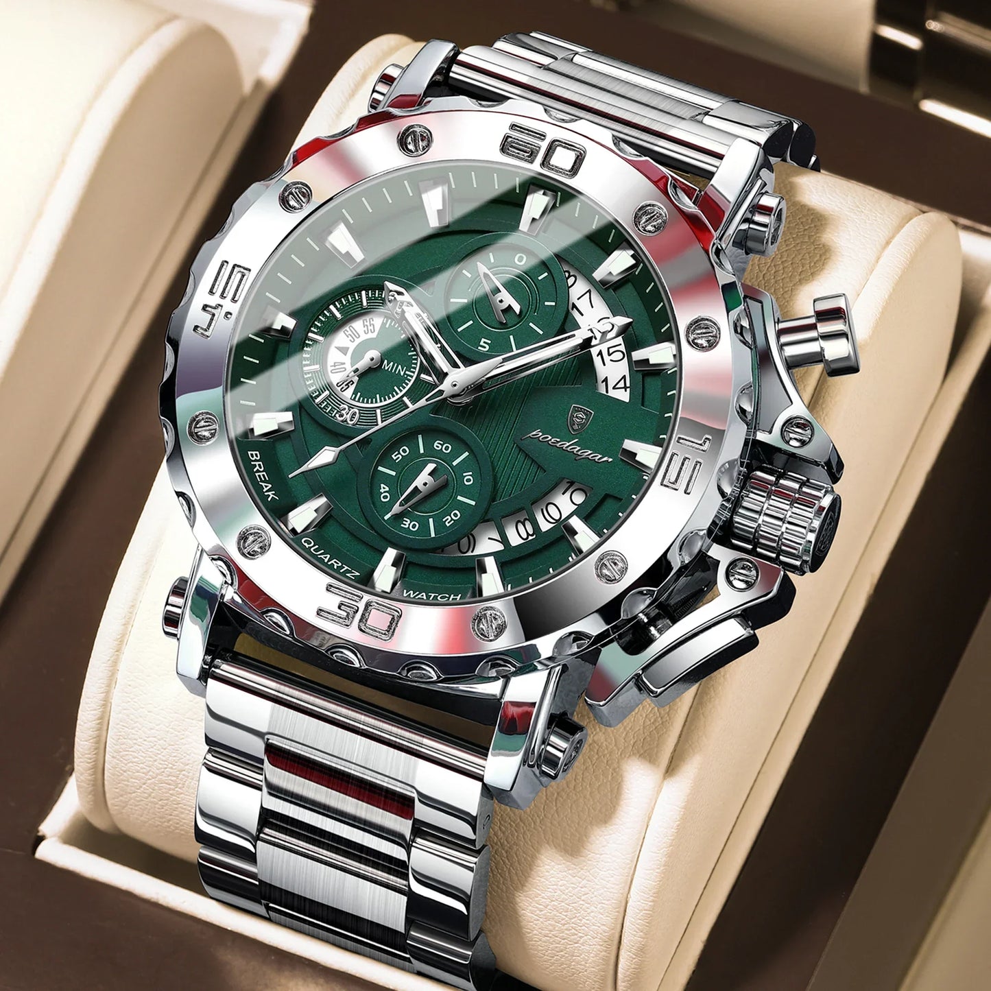 POEDAGAR Titan Chrono Watch