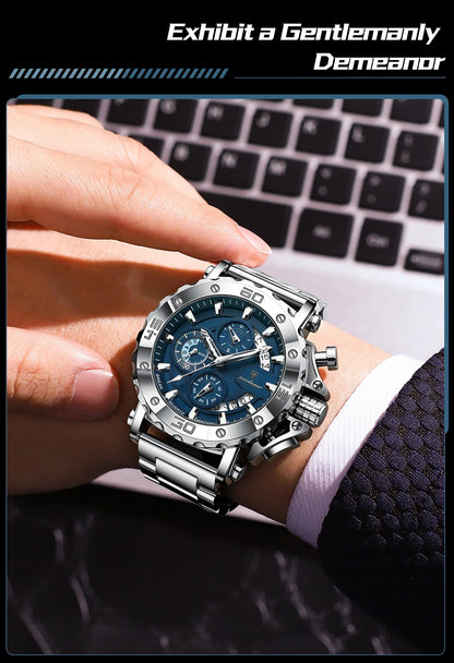 POEDAGAR Titan Chronograph Watch