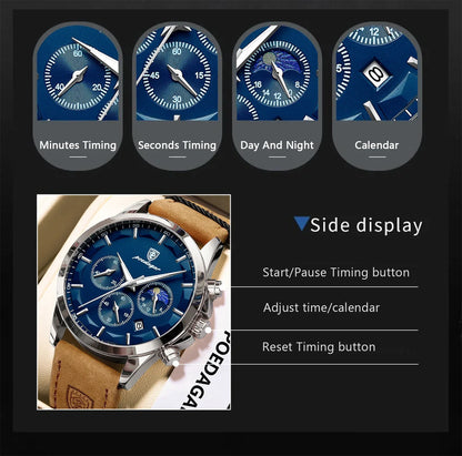POEDAGAR Vanguard Chronographenuhr