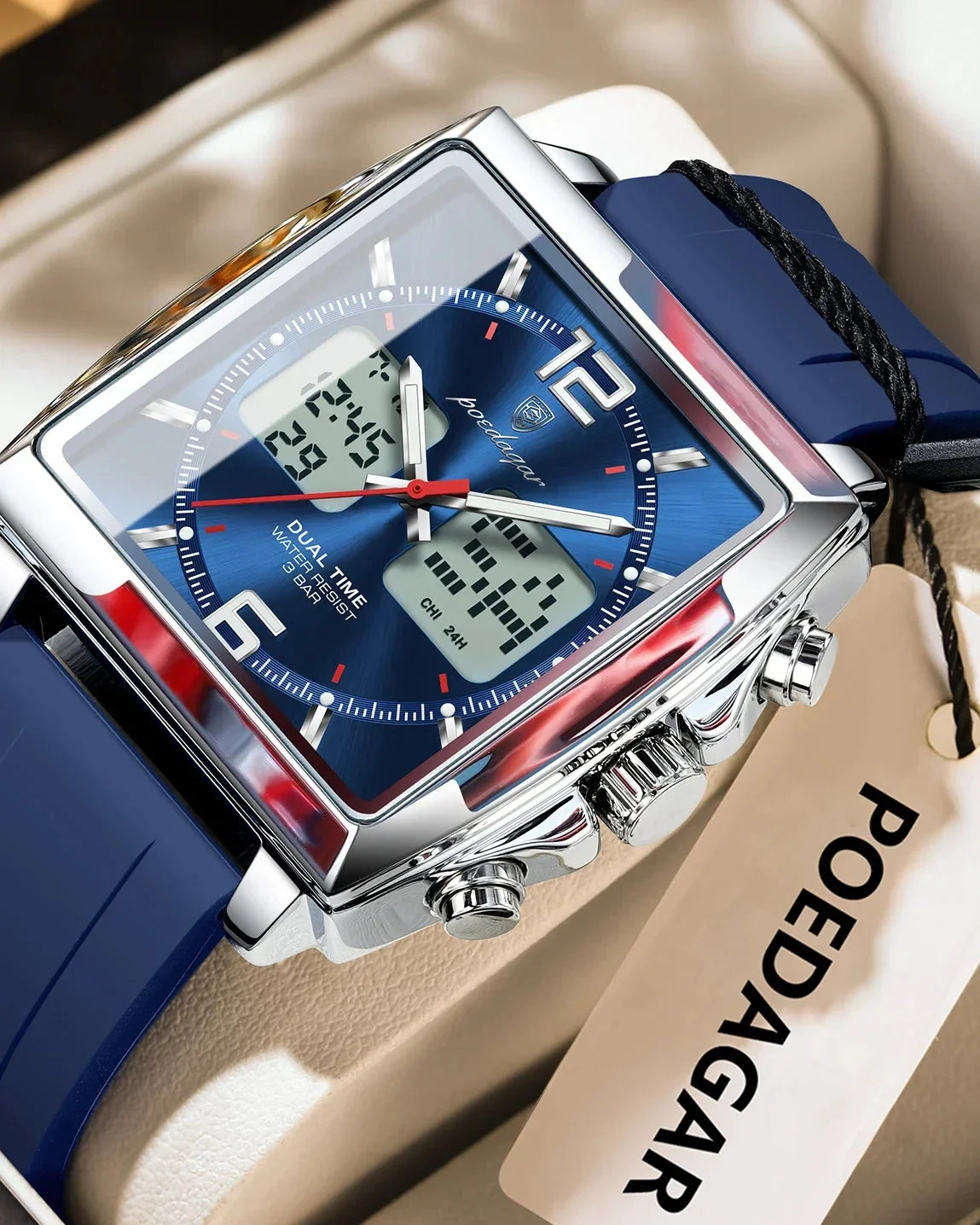 POEDAGAR DualTech Sport Watch
