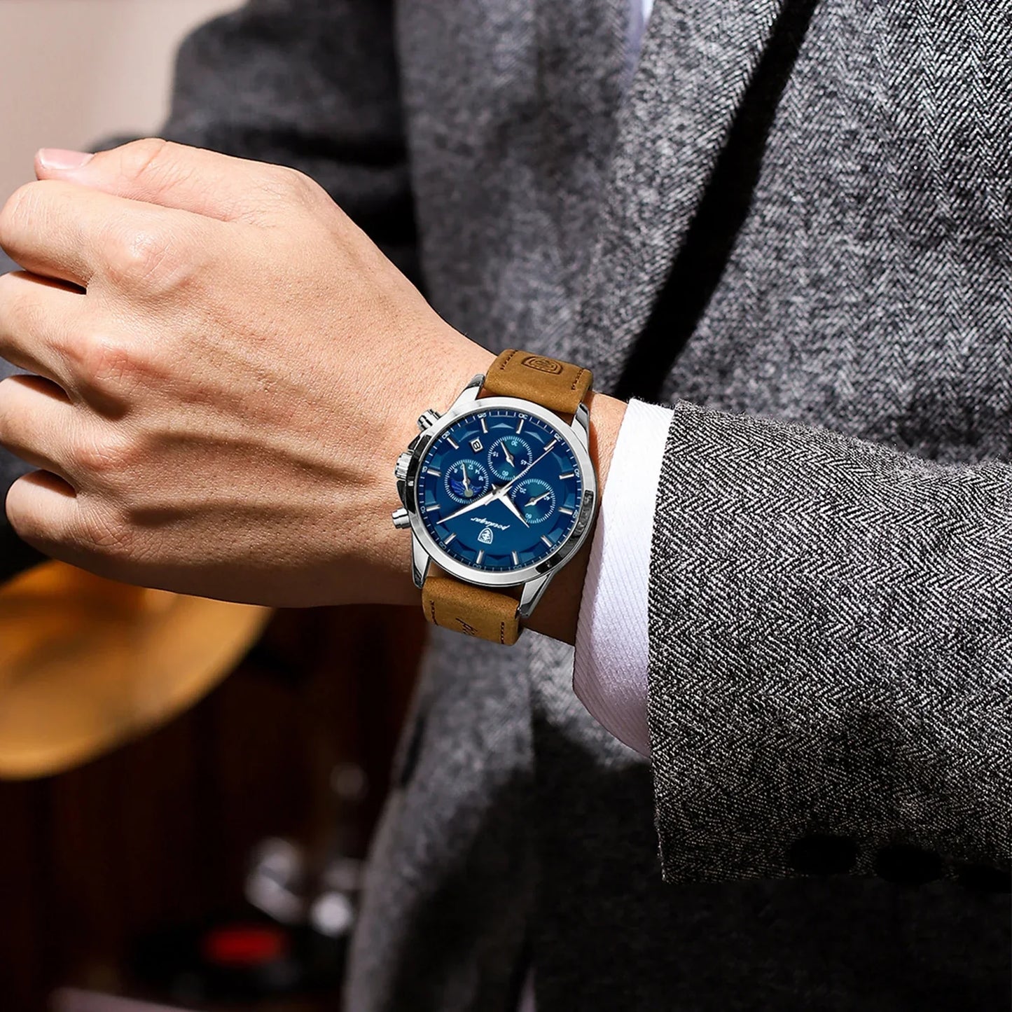 POEDAGAR Vanguard Chronographenuhr
