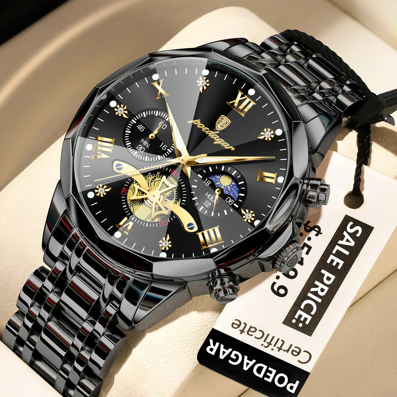 POEDAGAR Chrono Classic Watch
