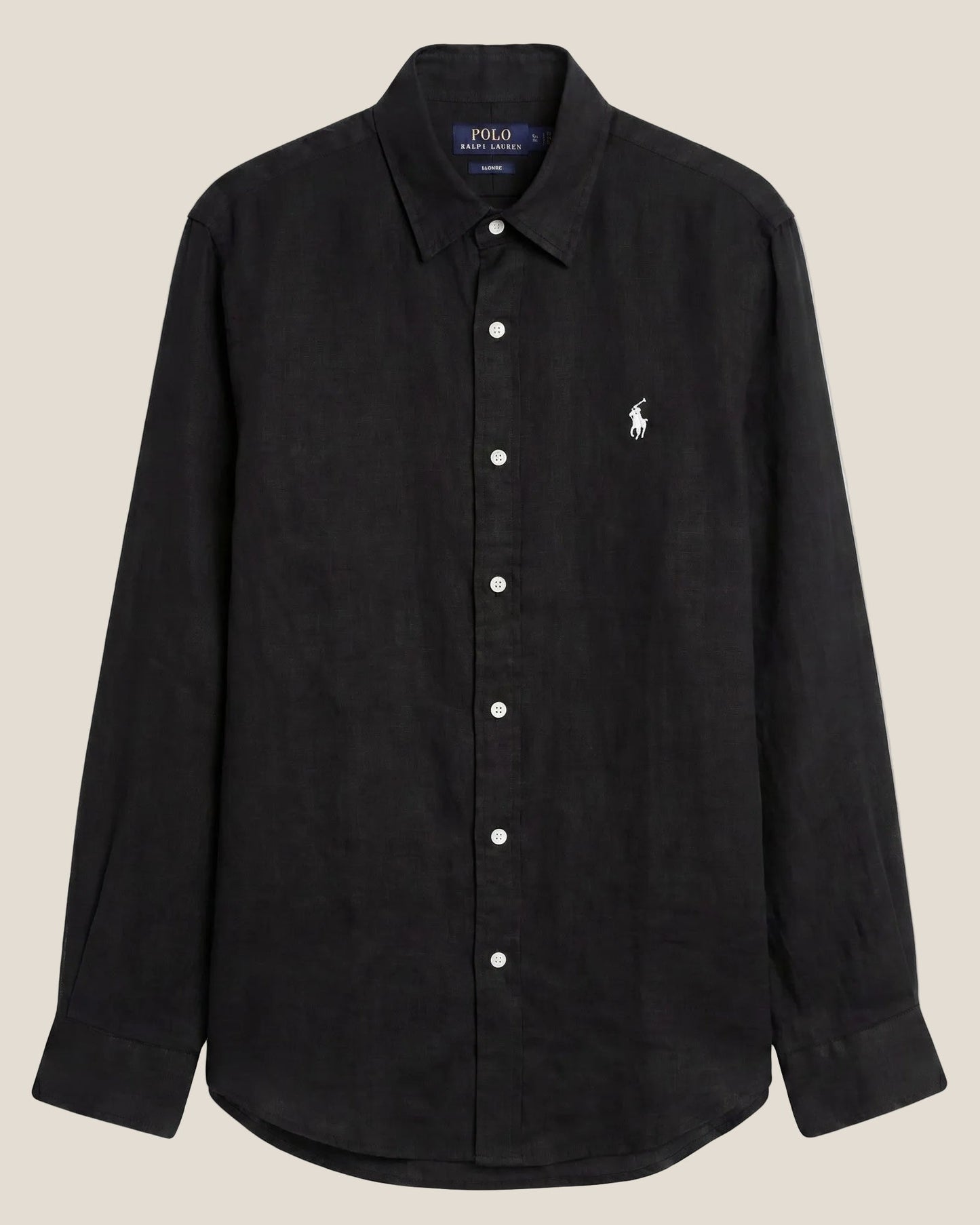 Ralph Lauren Leinen/Remi-Mischgewebe Hemd, Schwarz