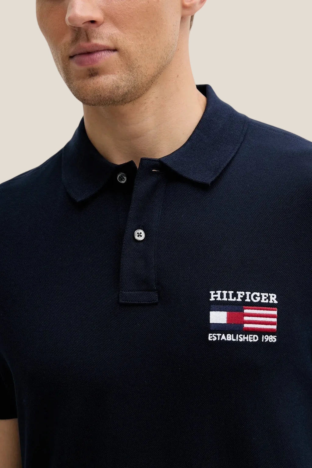 Polo-Shirt mit gestickter Flagge
