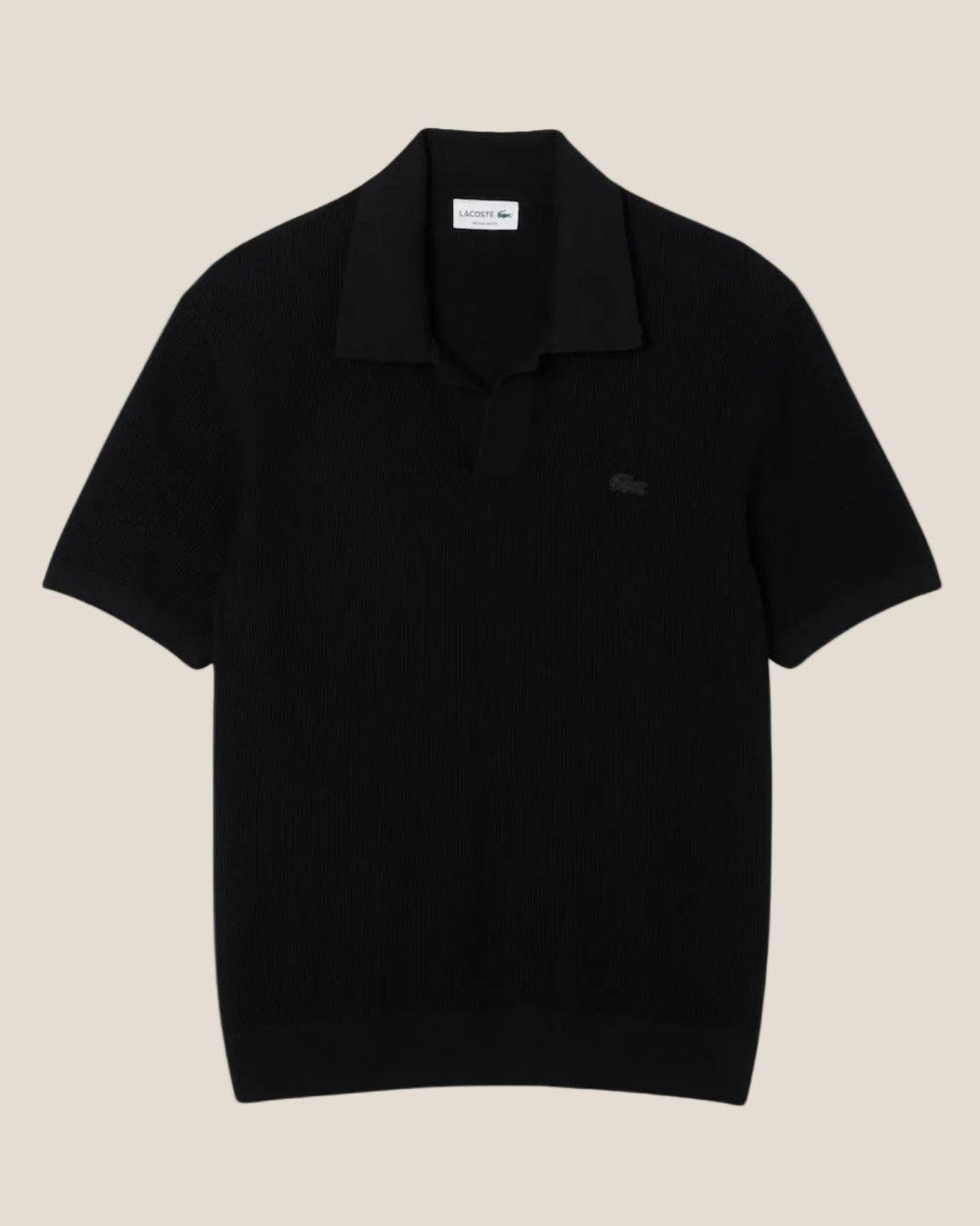 Lacoste Cotton Blend Open Polo Collar Sweater