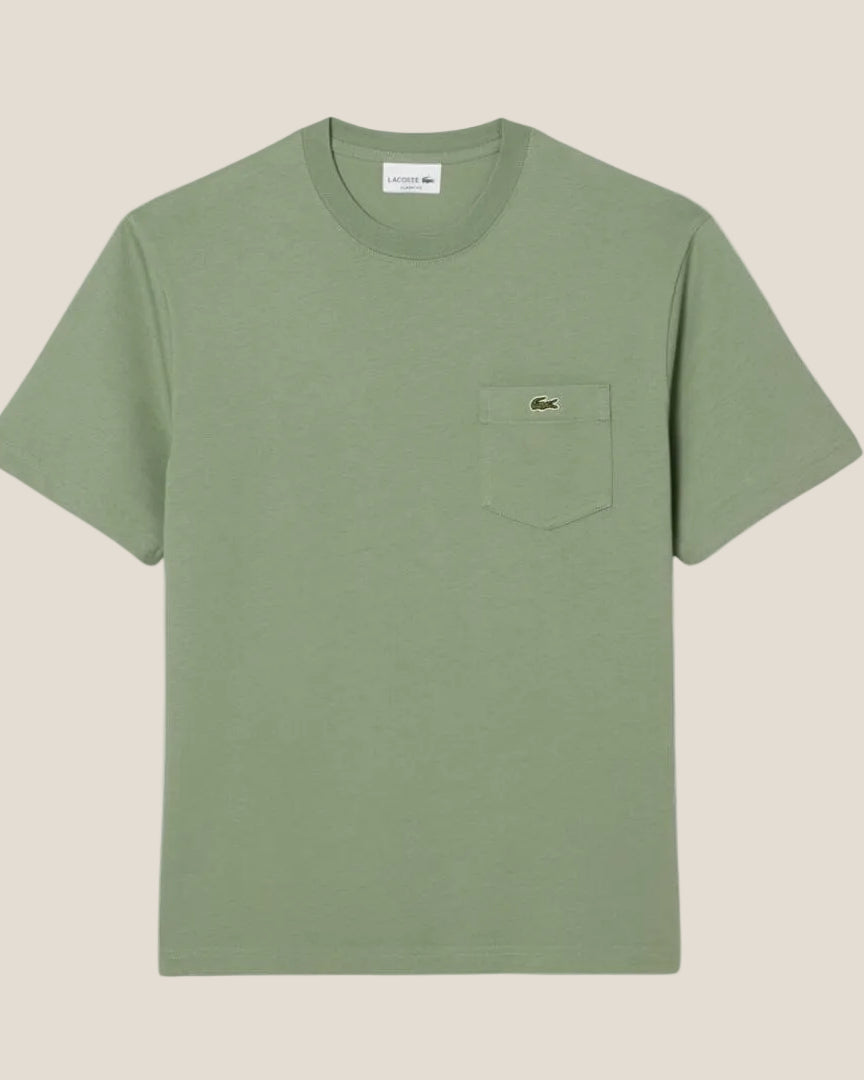 Lacoste Cotton T-shirt with Breast Pocket