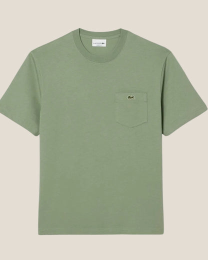 Lacoste Cotton T-shirt with Breast Pocket
