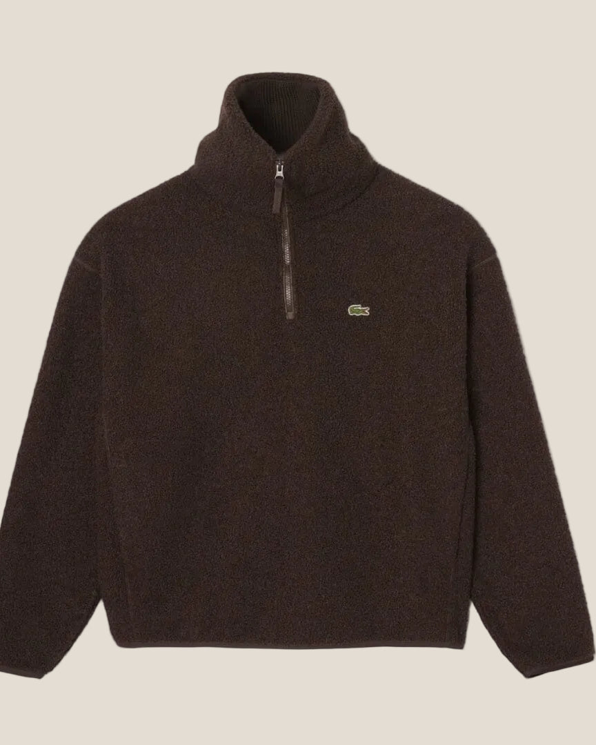 Lacoste High Zipped Neck Polar Fleece Sweatshirt