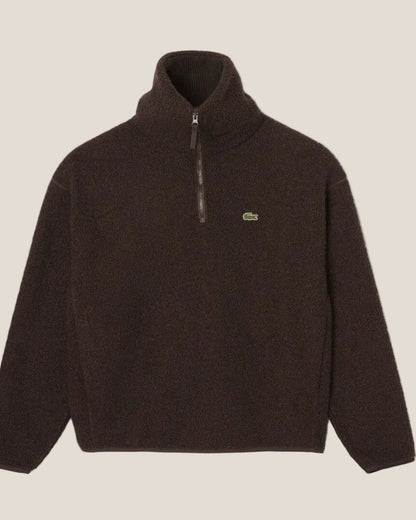 Lacoste High Zipped Neck Polar Fleece Sweatshirt
