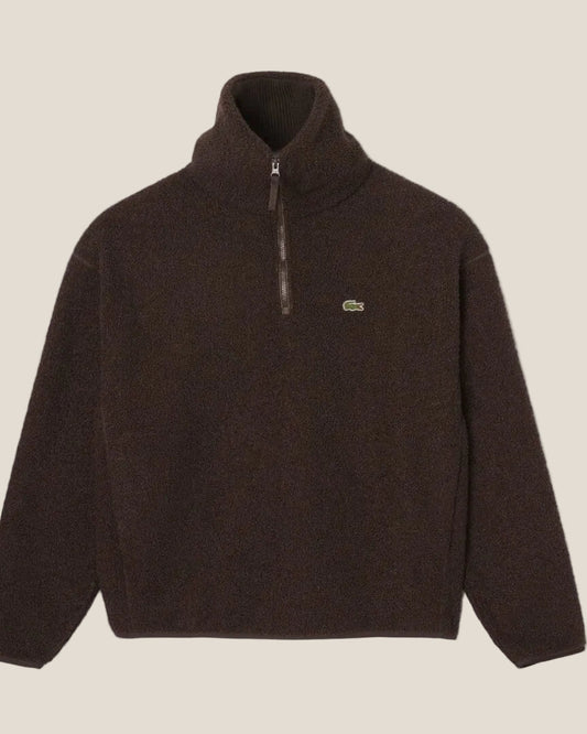 Lacoste High Zipped Neck Polar Fleece Sweatshirt
