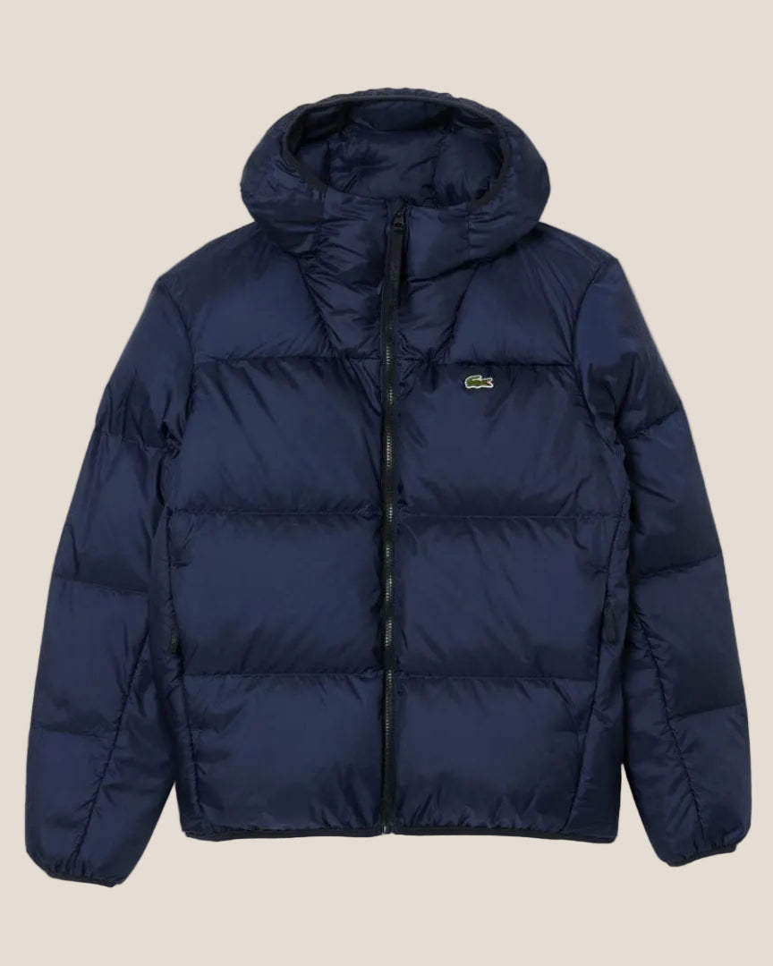 Lacoste Short Water-Repellent Hooded Puffed Jacket