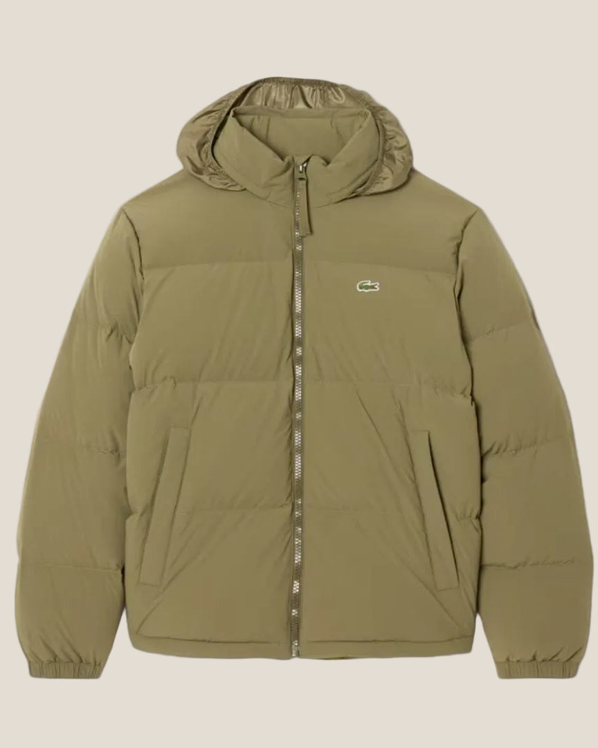 Lacoste Water-Repellent Hooded Down Jacket