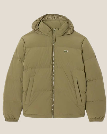 Lacoste Water-Repellent Hooded Down Jacket