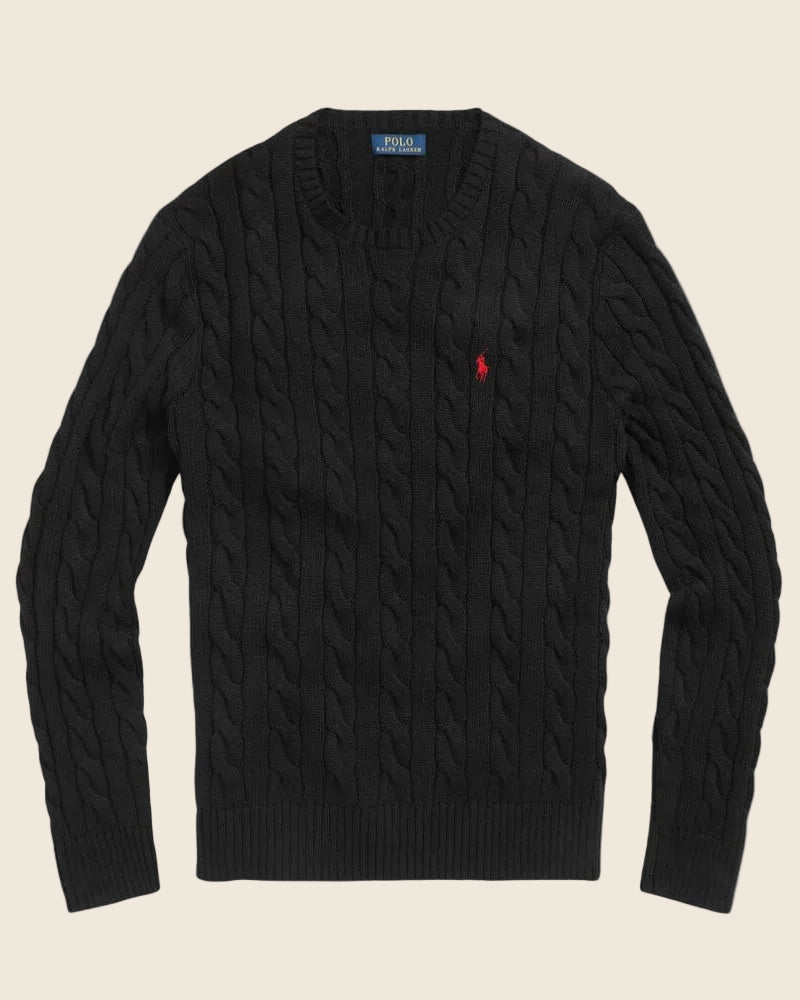 Ralph Lauren Klassischer Zopfmusterpullover