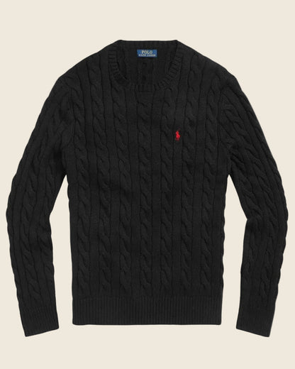 Ralph Lauren Klassischer Zopfmusterpullover