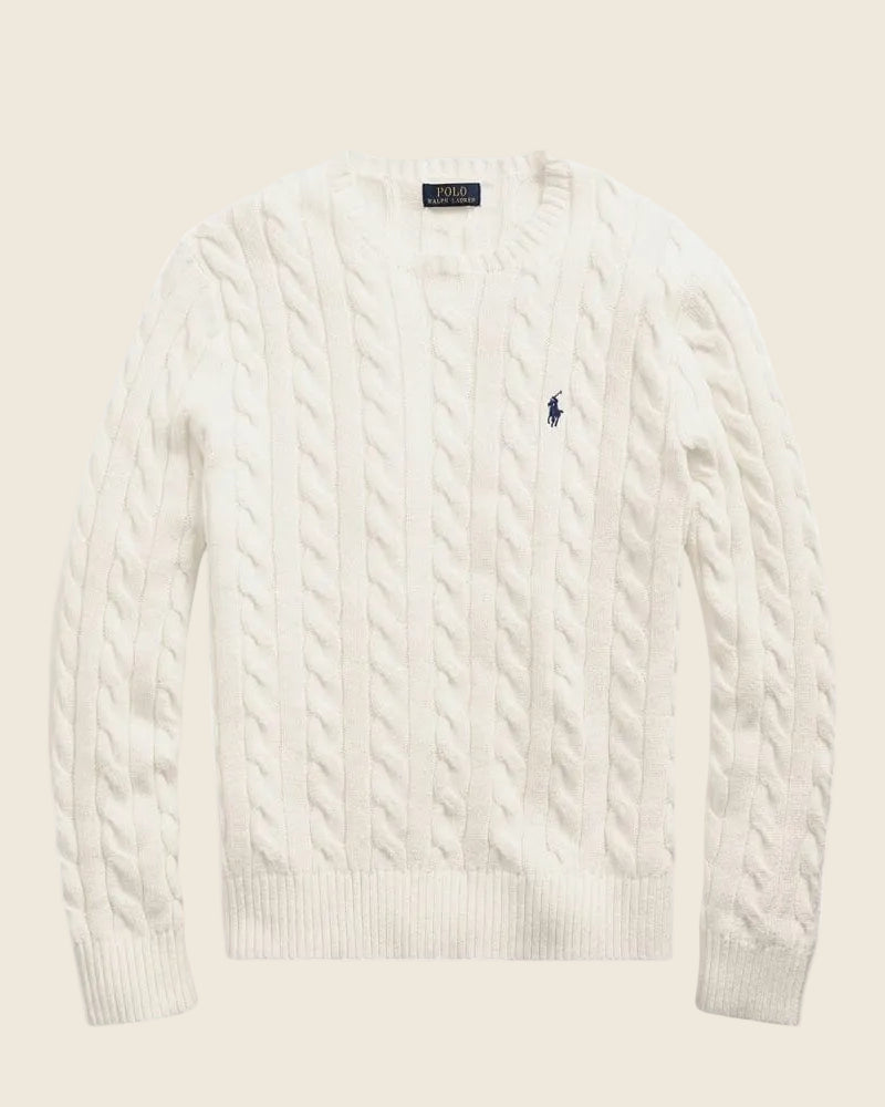 Ralph Lauren Klassischer Zopfmusterpullover