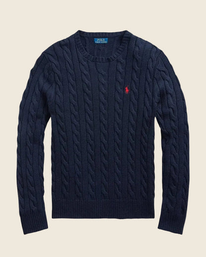 Ralph Lauren Klassischer Zopfmusterpullover