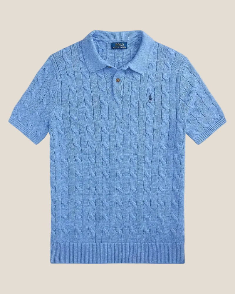 Ralph Lauren Pullover mit Polokragen aus Baumwolle und Zopfmuster