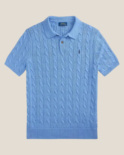 Ralph Lauren Pullover mit Polokragen aus Baumwolle und Zopfmuster